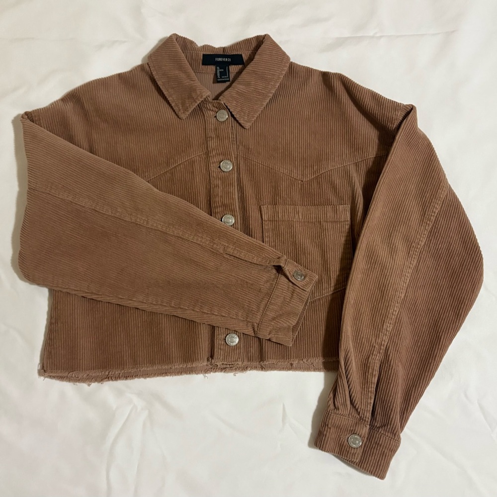 Forever 21 cropped corduroy jacket